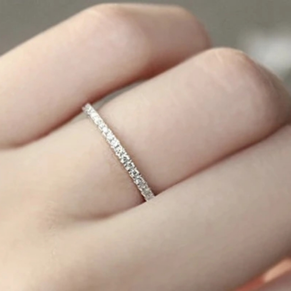 Sterling silver diamond ring - Picture 4 of 6